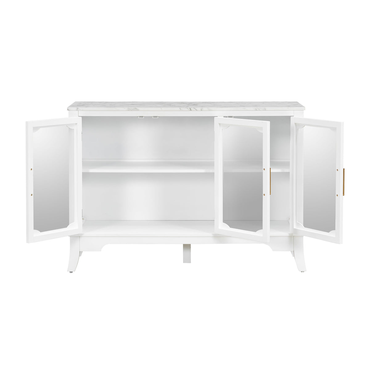 Storage Cabinet 3 Doors Stylish Style White, photo 5 of 15