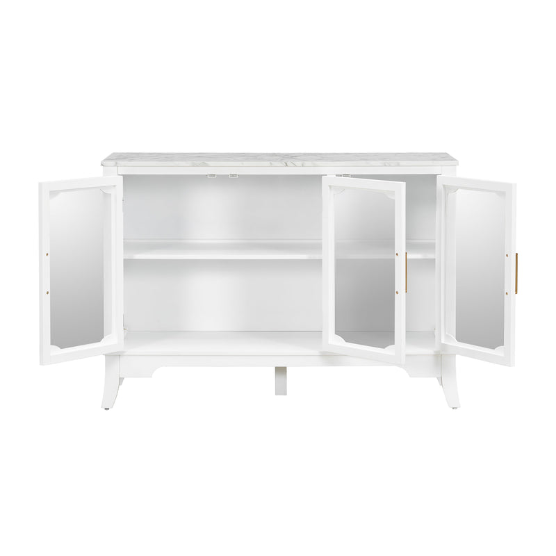 Storage Cabinet 3 Doors Stylish Style White, photo 5 of 15