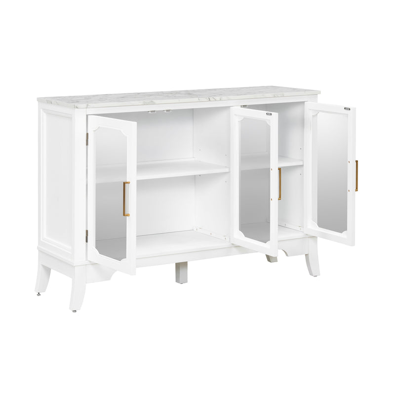 Storage Cabinet 3 Doors Stylish Style White, photo 6 of 15