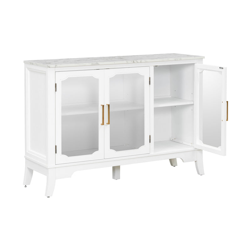 Storage Cabinet 3 Doors Stylish Style White, photo 7 of 15