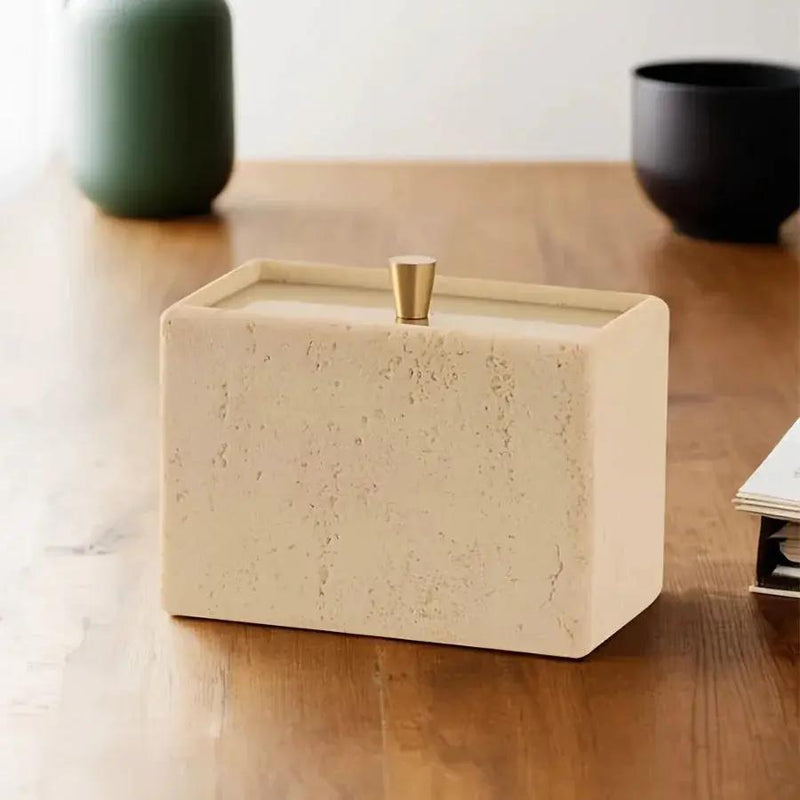Storage Containers - Vanity White with Lid by House Of Avana