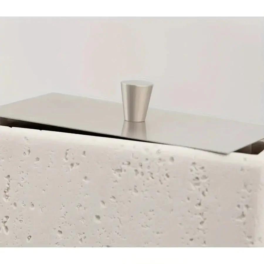 Storage Containers - Vanity White with Lid by House Of Avana