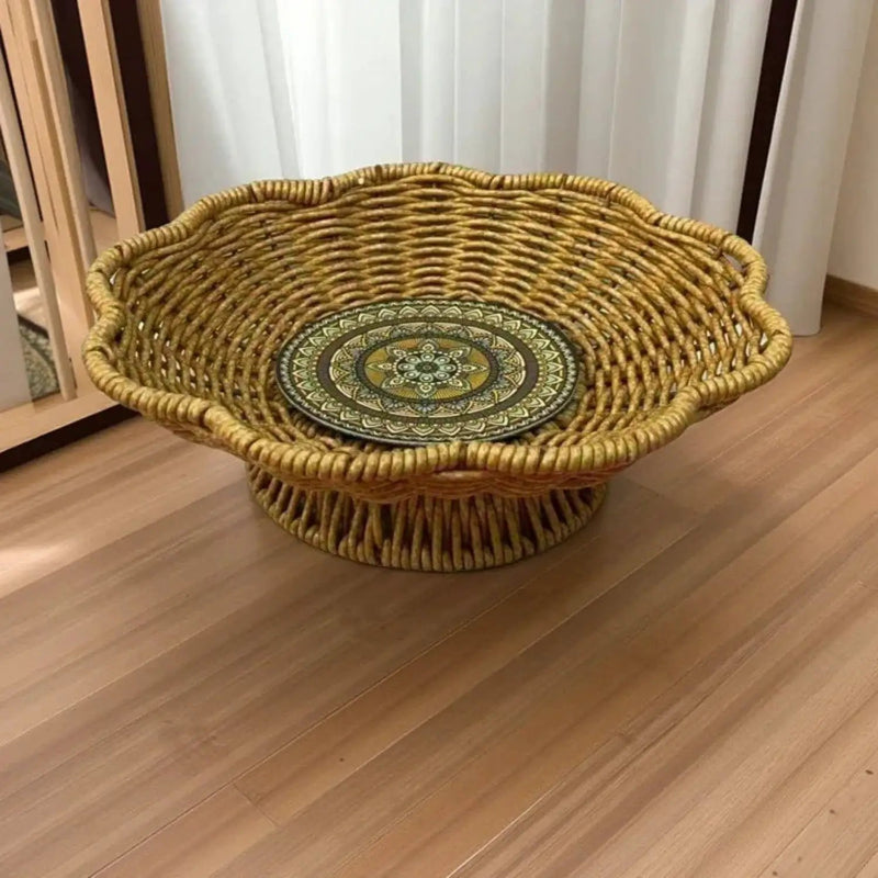 Storage Tray - Handwoven Bohemian Wooden by House Of Avana