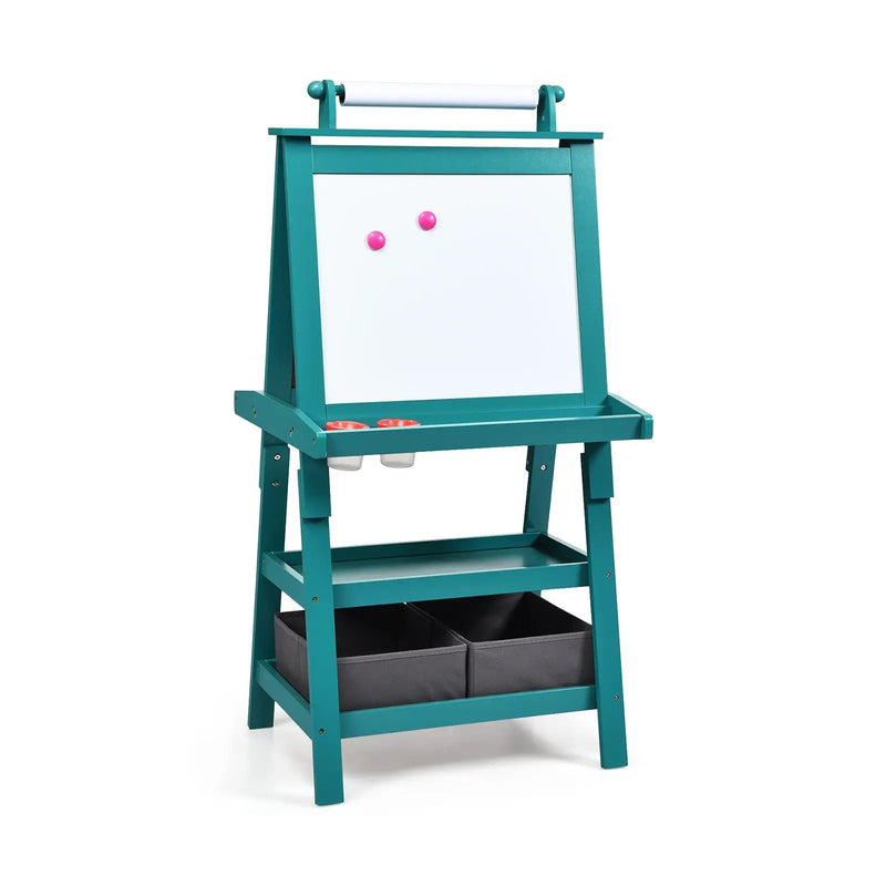 3 in 1 Double-Sided Storage Art Easel-Brown by DirectDeals