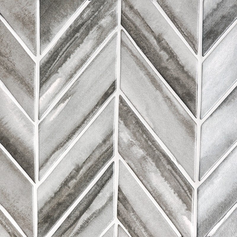 Storm Matte Chevron Ceramic Tiles 2x6 Ceramic Matte 2x6 Tiles