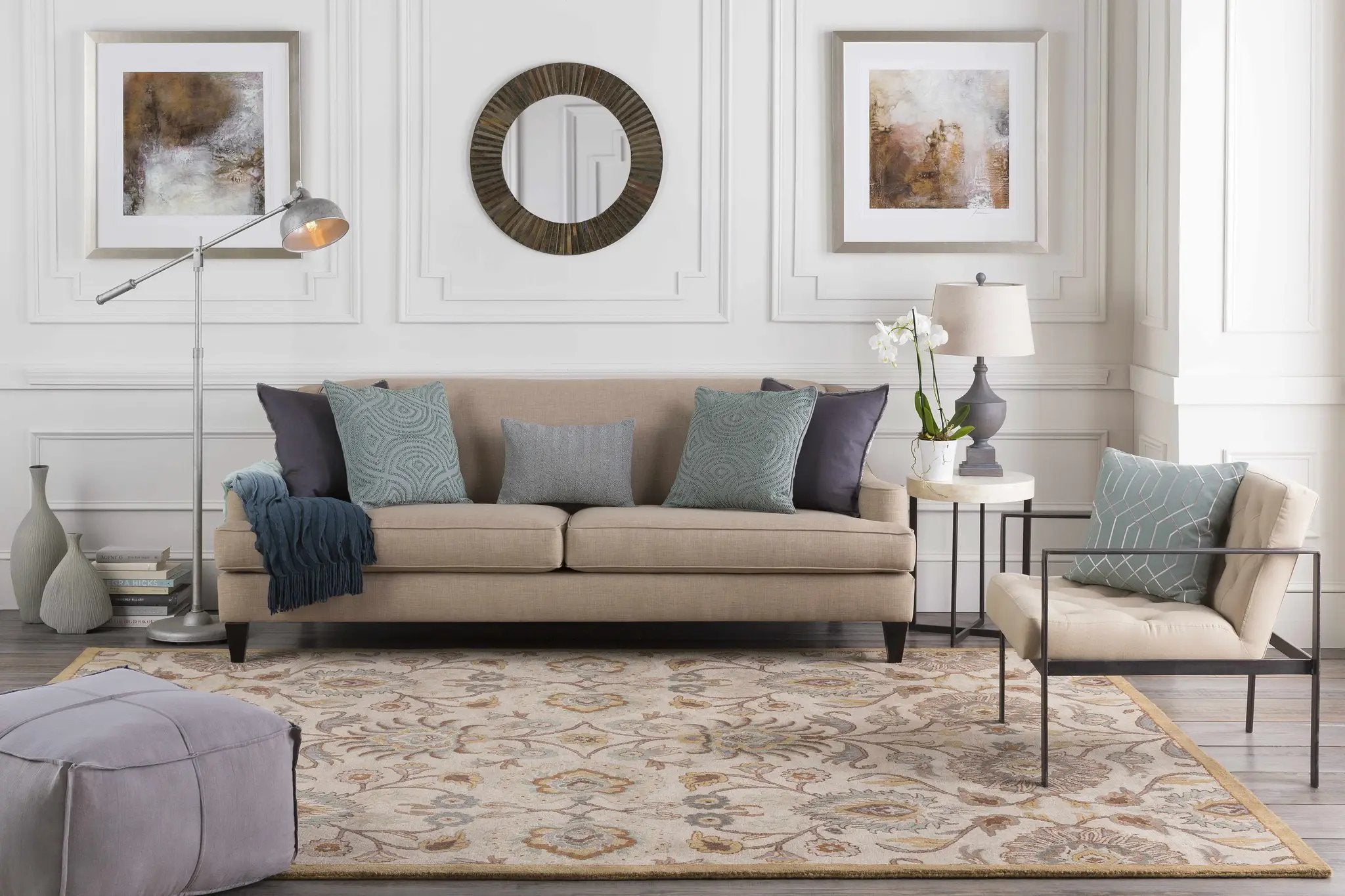 Conesus Hand Tufted Tan 1012 Area Rug by Boutique Rugs