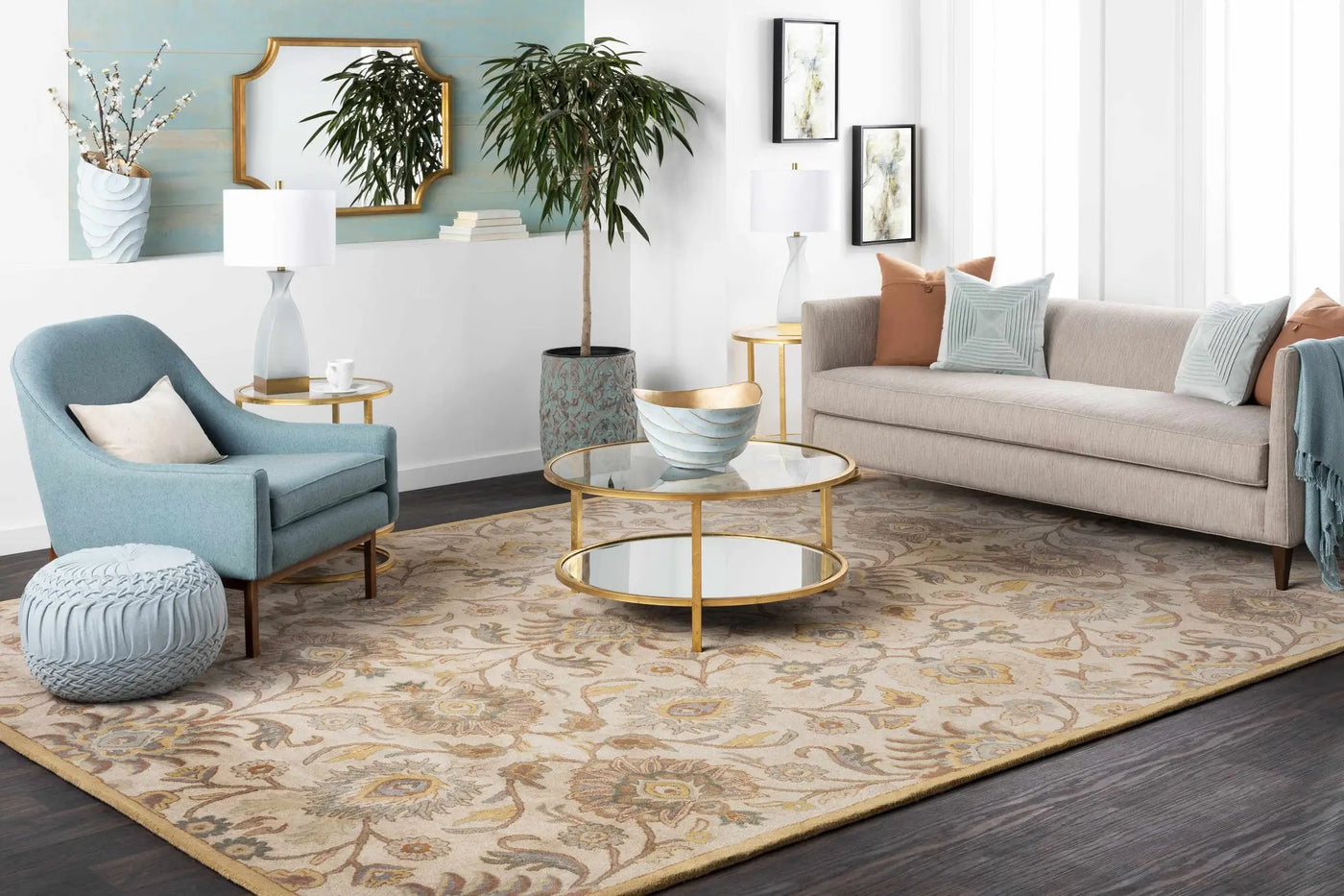 Conesus Hand Tufted Tan 1012 Area Rug by Boutique Rugs