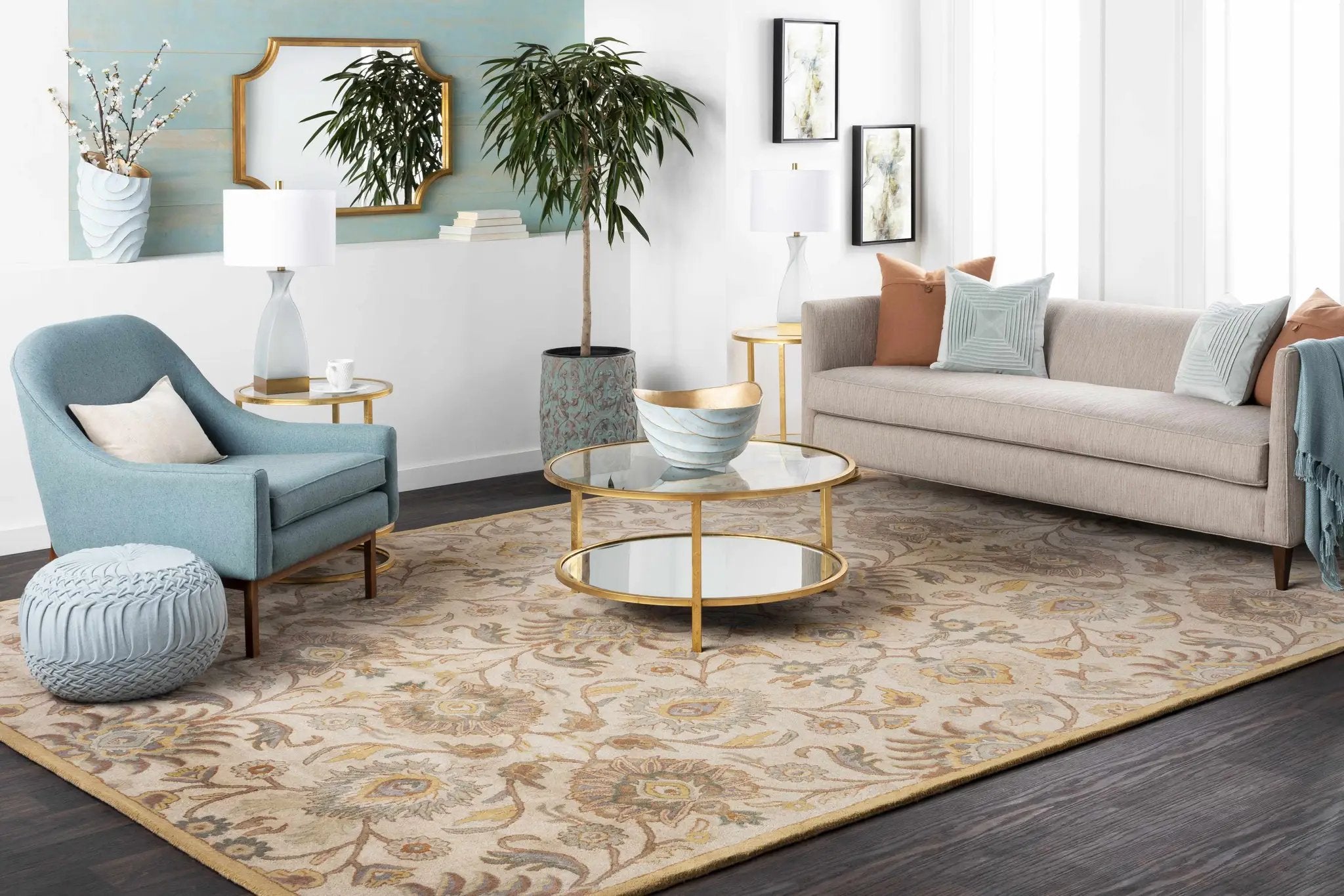 Conesus Hand Tufted Tan 1012 Area Rug by Boutique Rugs
