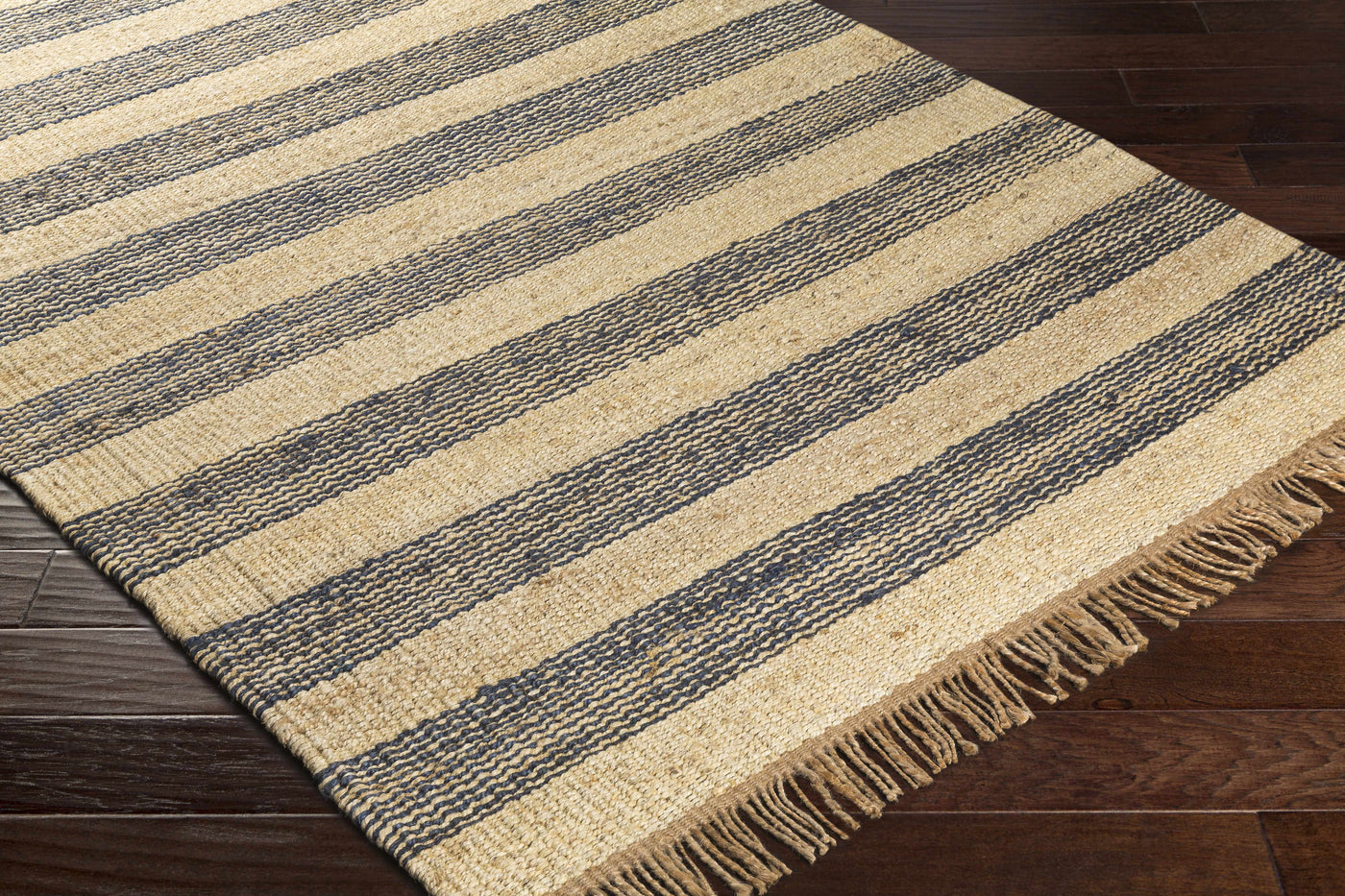Stapleford Striped Jute Carpet - Clearance by Boutique Rugs