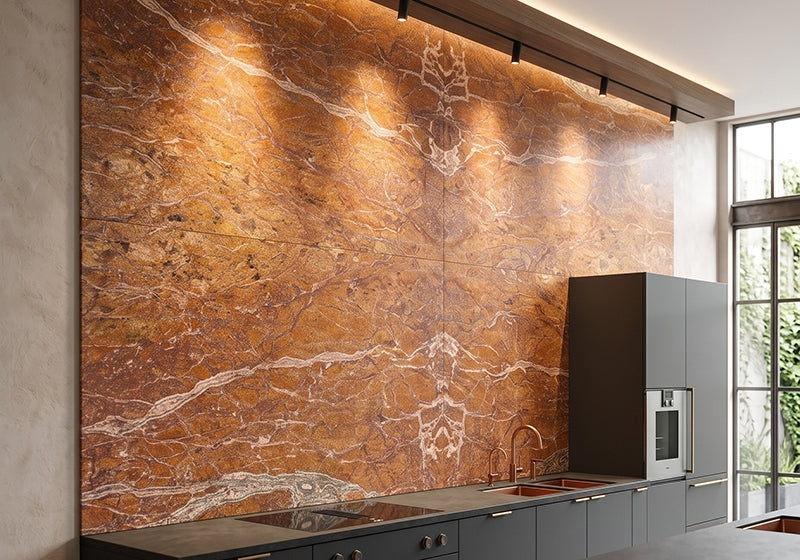 Stradivari Leather Marble Slab Random room scene