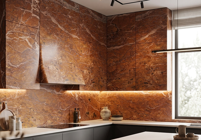 Stradivari Leather Marble Slab Random room scene 3