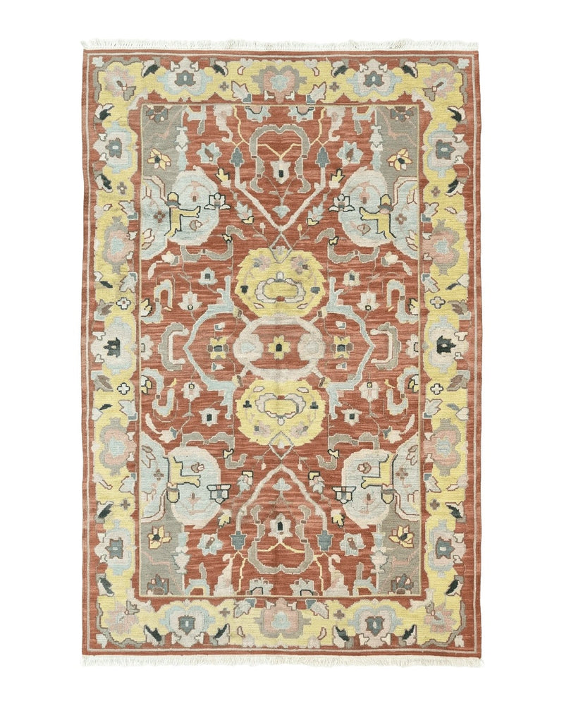 Turkish Flatweave Kilim Rug 4x6, Geometric Wool Handmade Carpet, Vintage by Jewel Rugs