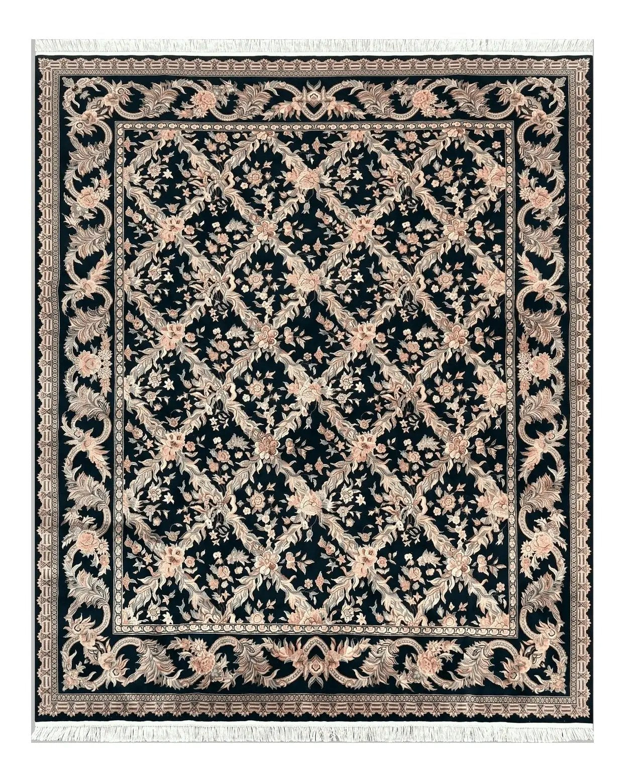 Pak Persian Rug 8x10, Black, Handmade by Jewel Rugs