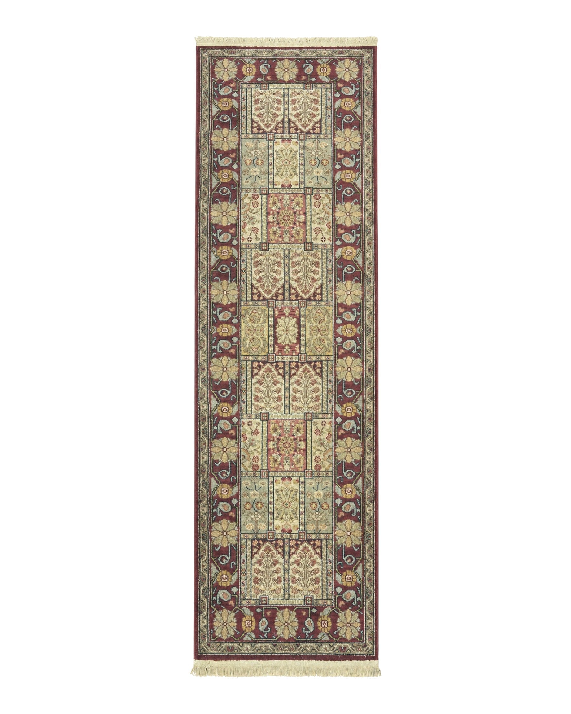 Karastan Runner Rug 2.6 x 8.6, Antique Legends Bakhtiari 2200, Vintage Wool Karastan Runner Rug, Panel Design by Jewel Rugs