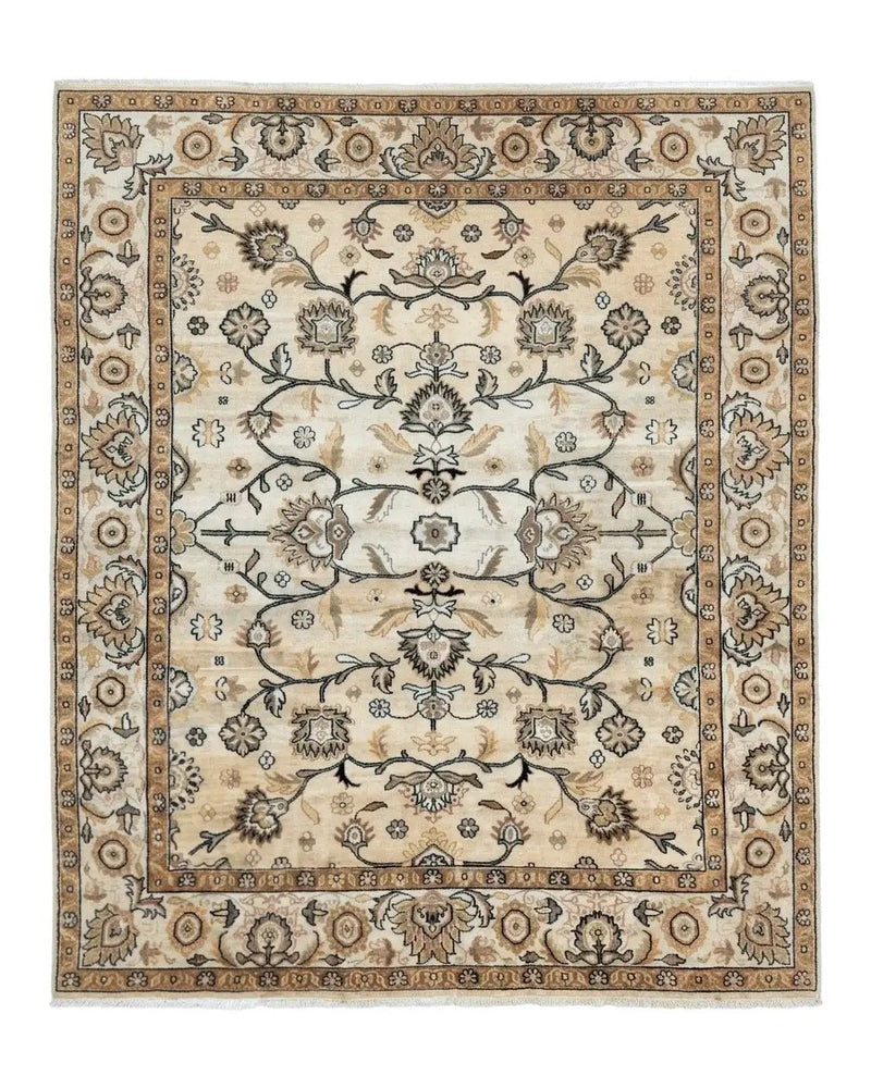 Turkish Oushak Rug 8x10, Vintage Wool Carpet by Jewel Rugs