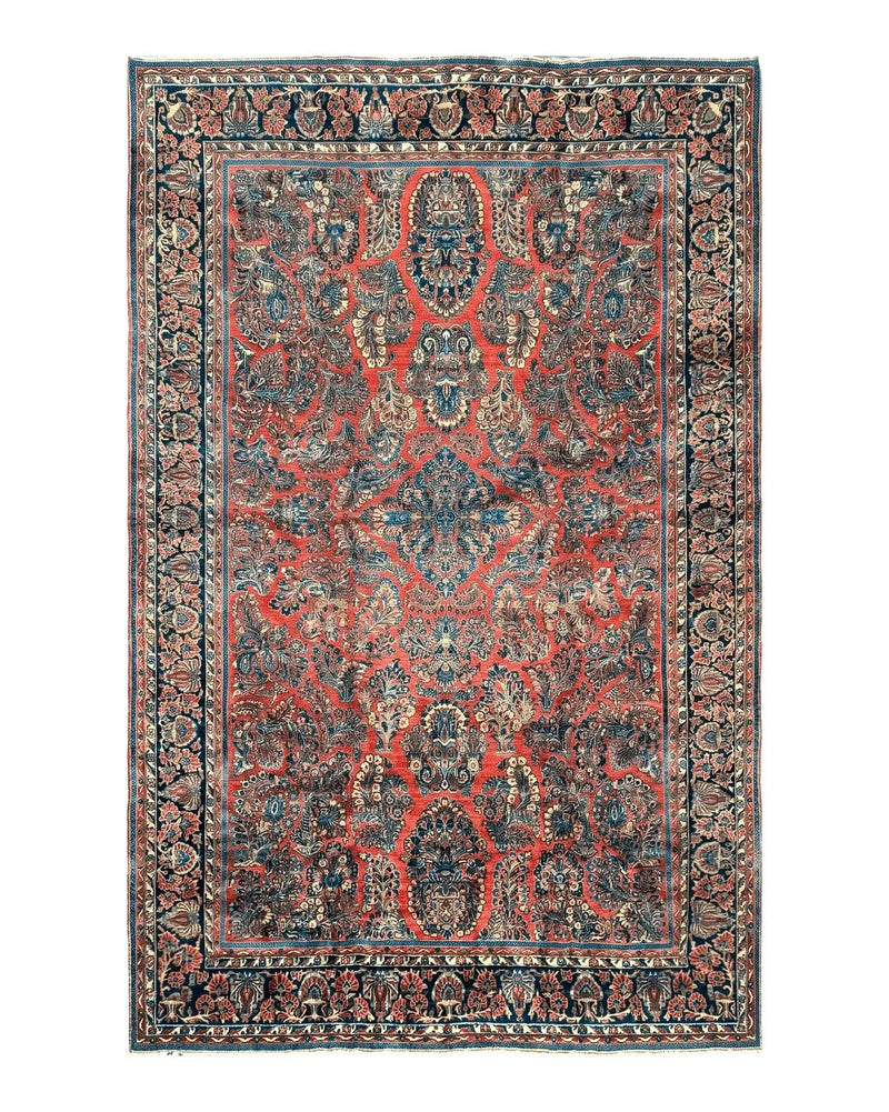 Palace Size Persian Sarouk Rug 10x16, Rare Size, Red, Large Antique Persian Carpet by Jewel Rugs