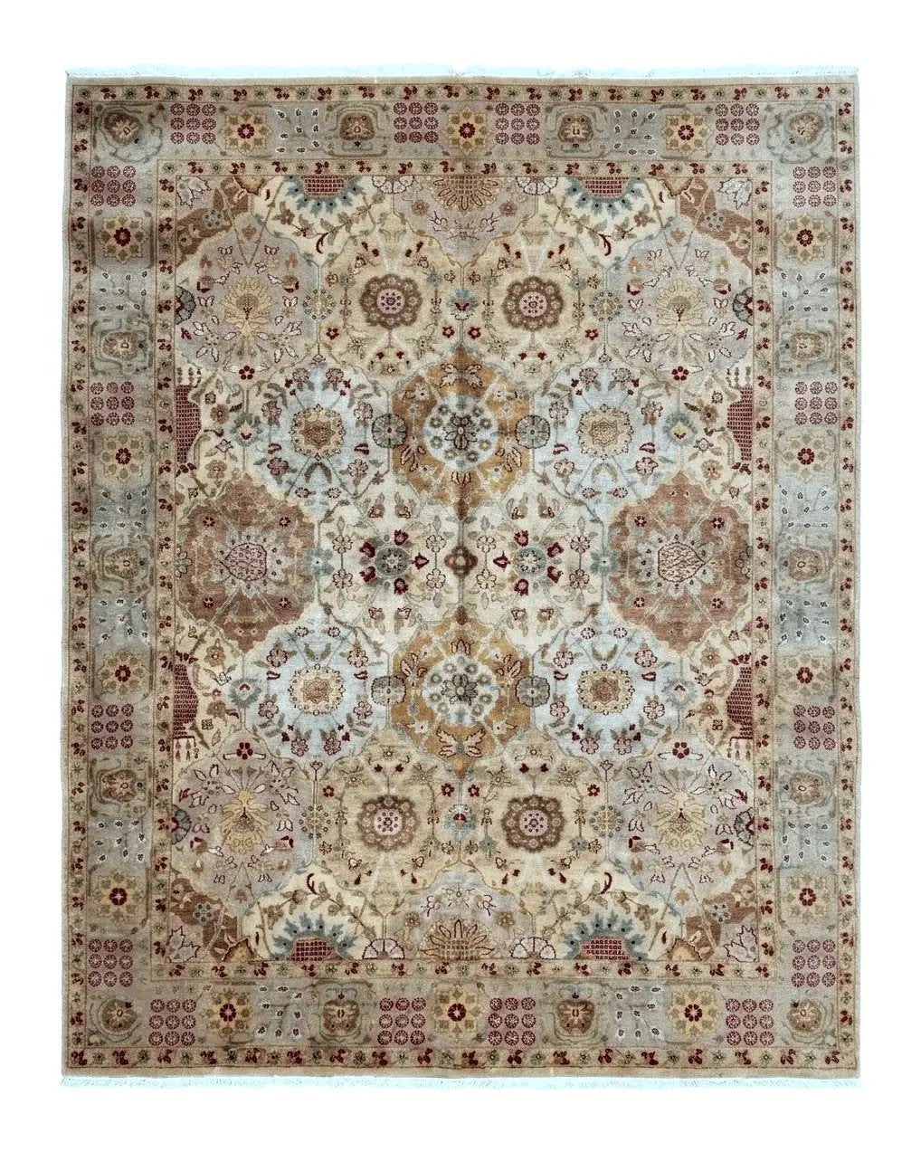 Indo Persian Rug 8x10, Indian Rug, Soft Wool Rug, Oushak Style Rug, Handmade Rug by Jewel Rugs