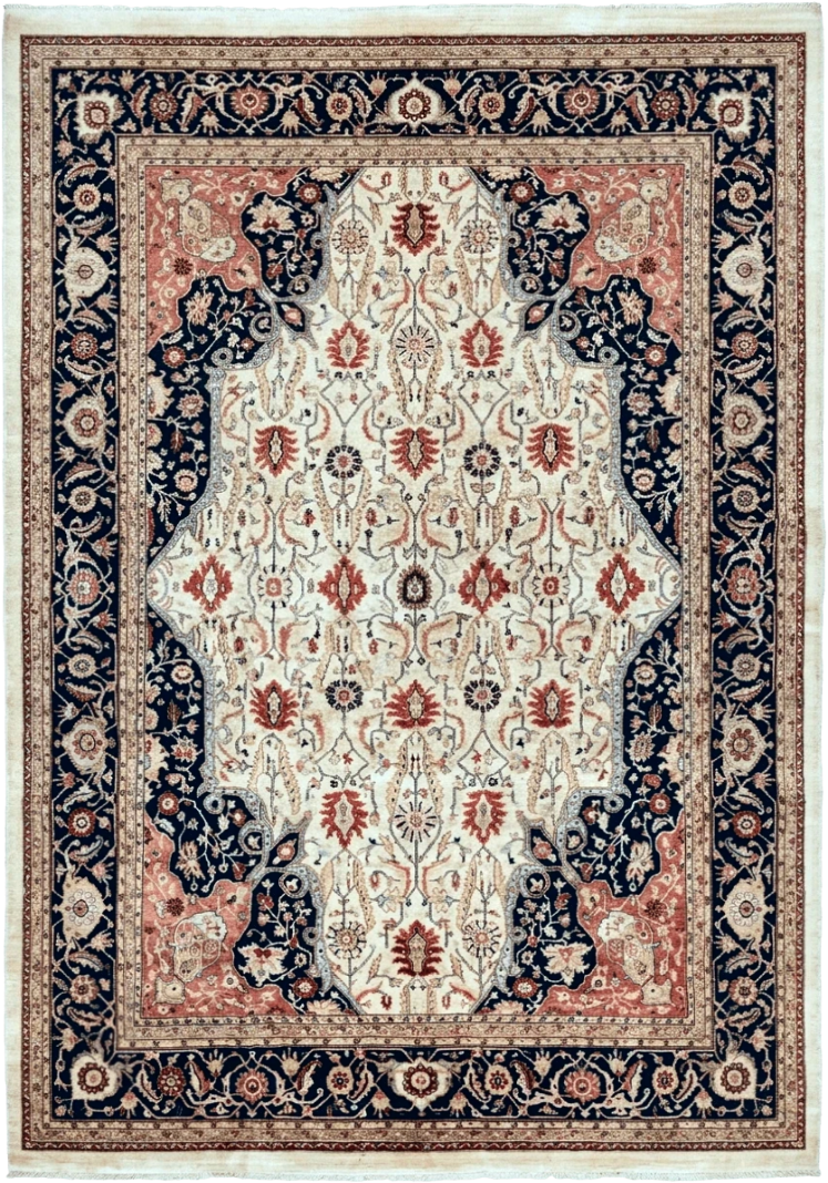 Large Palace Sized Stark Carpet 13x19, Traditional Wool Handmade Rug, Beige by Jewel Rugs