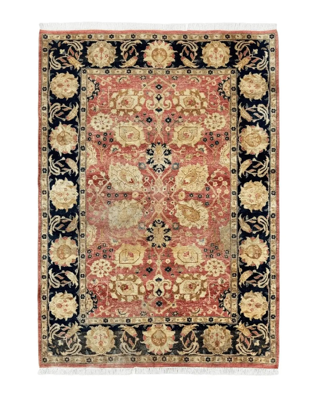 Indian Agra Rug 6x9, Allover Pattern, Traditional Wool Oriental Carpet by Jewel Rugs