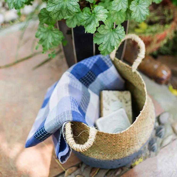 Straw Basket Pop Up Belly Basket by RusticReach