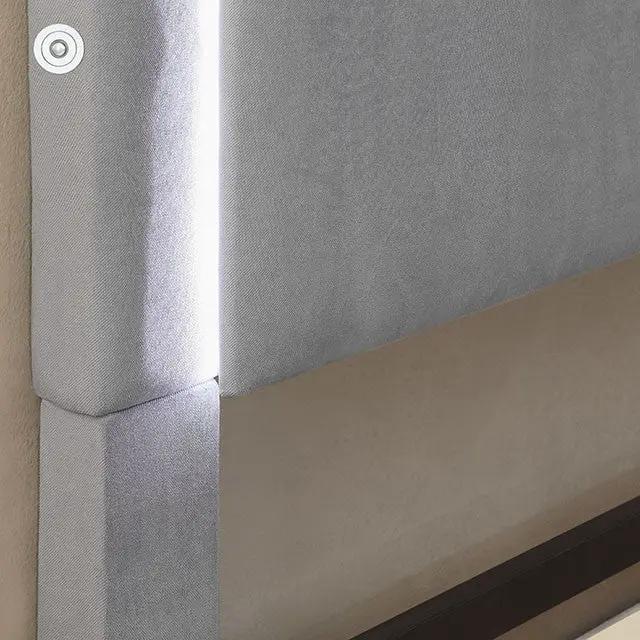 Erglow - E.King Bed, Gray by Unique Piece Furniture