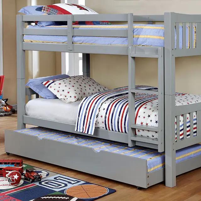 Cameron - Twin/Twin Bunk Bed, Gray by Unique Piece Furniture