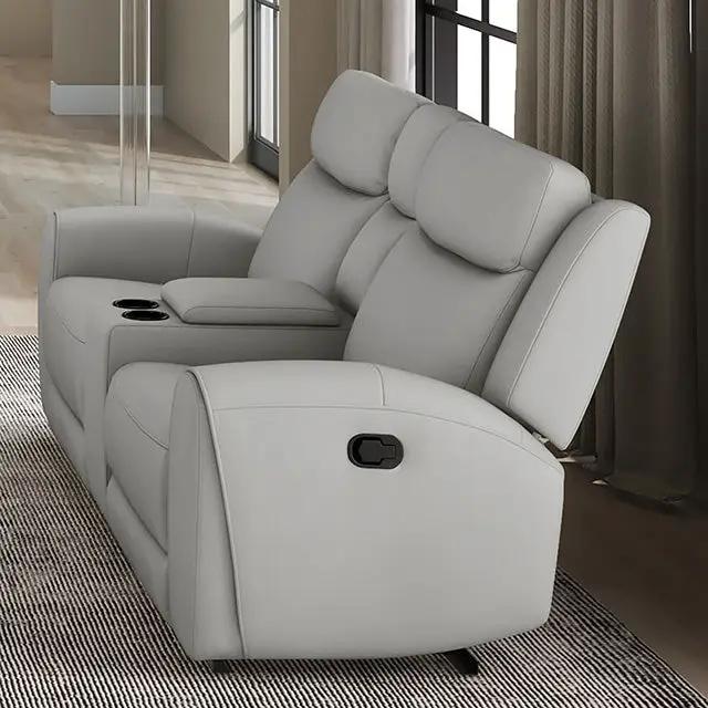 Jacobus - Manual Recliner Loveseat w/ Console by Unique Piece Furniture