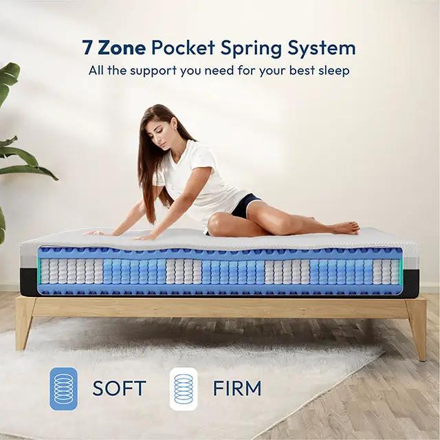Verbena - 12" Cal.King Hybrid Pocket Coil Mattress by Unique Piece Furniture