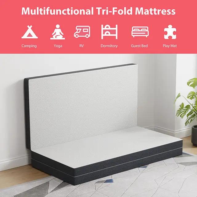 Hollyhock - 3" Queen Tri-Fold Memory Foam Topper by Unique Piece Furniture