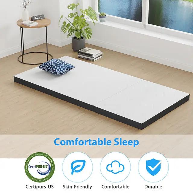 Hollyhock - 3" Twin Tri-Fold Memory Foam Topper by Unique Piece Furniture