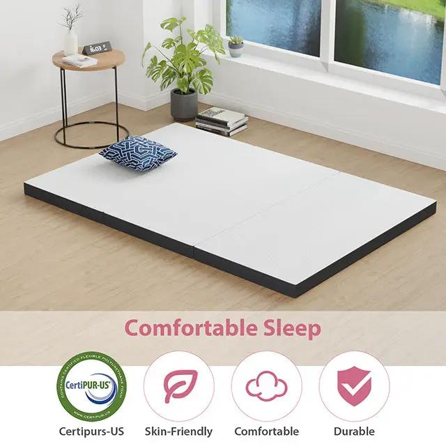 Hollyhock - 4" Full Tri-Fold Memory Foam Topper by Unique Piece Furniture