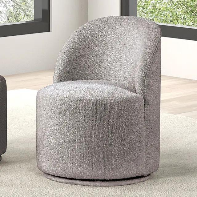 Broager - Dining Swivel Chair, Light Gray by Unique Piece Furniture