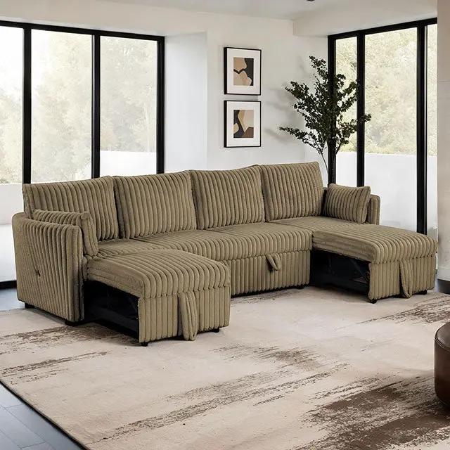 Denholme - U-Sectional w/ Pull Out by Unique Piece Furniture