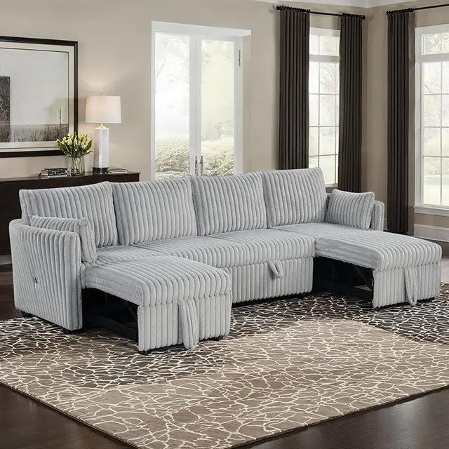 Denholme - U-Sectional w/ Pull Out by Unique Piece Furniture