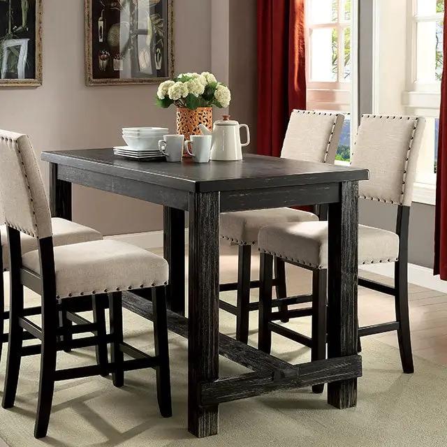 Sania - 4 Pc Counter Ht Table Set w/ Bench by Unique Piece Furniture