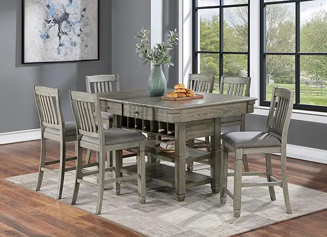 Anaya - 7 Pc Counter Ht Table Set by Unique Piece Furniture