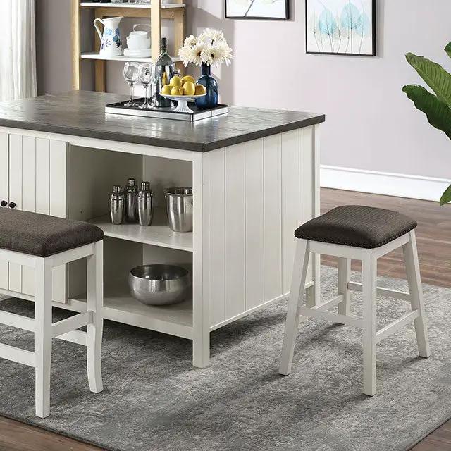 Heidelberg - 4 Pc Counter Ht Table Set w/ Bench by Unique Piece Furniture