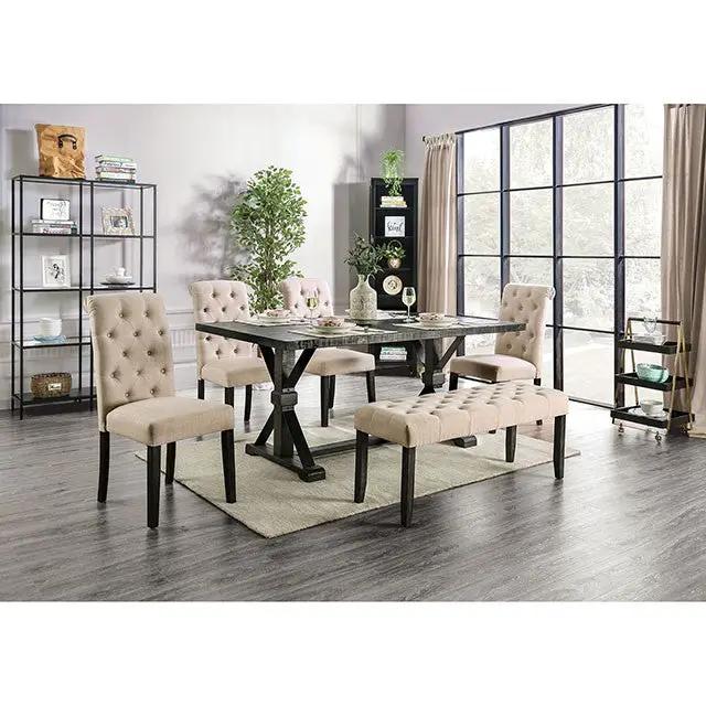 Alfred - 6 Pc Dining Table Set w/ Bench by Unique Piece Furniture