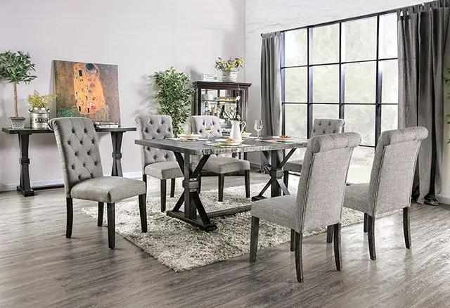 Alfred - 7 Pc Dining Table Set by Unique Piece Furniture