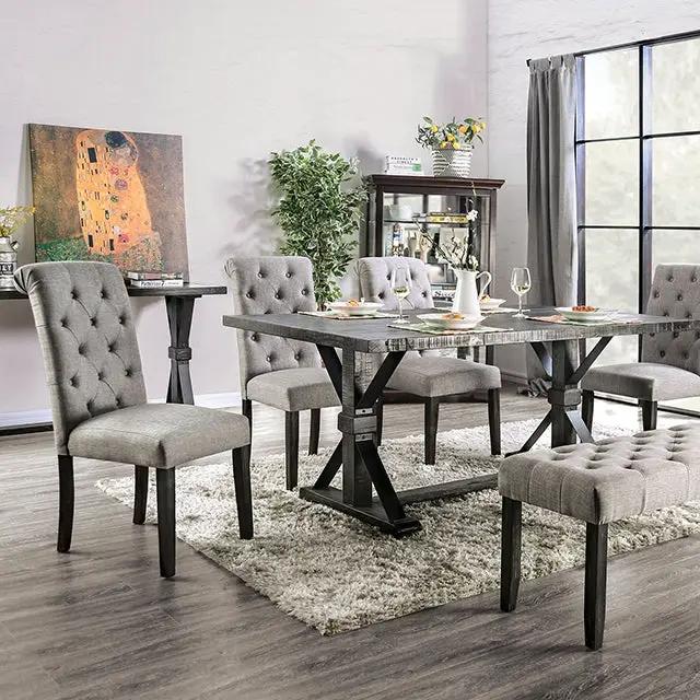 Alfred - 6 Pc Dining Table Set w/ Bench by Unique Piece Furniture