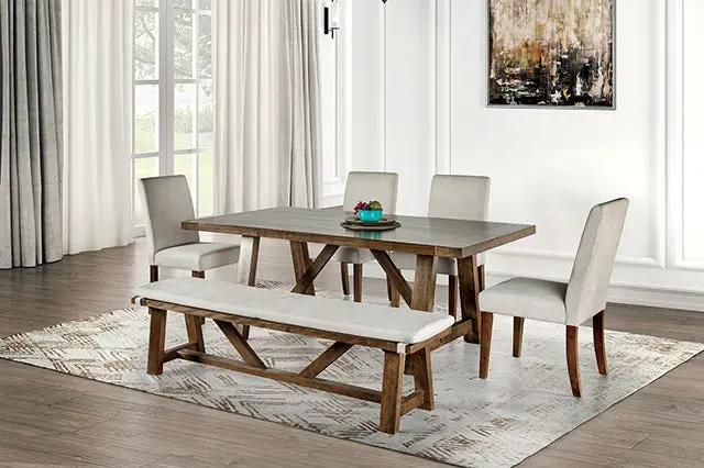 Losone - 6 Pc Dining Table Set w/ Bench by Unique Piece Furniture