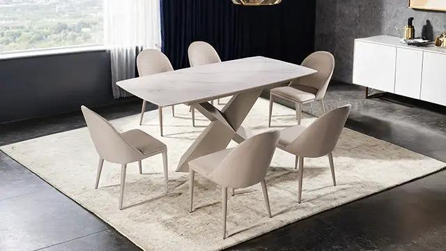 Lenvik - 7 Pc Dining Table Set by Unique Piece Furniture