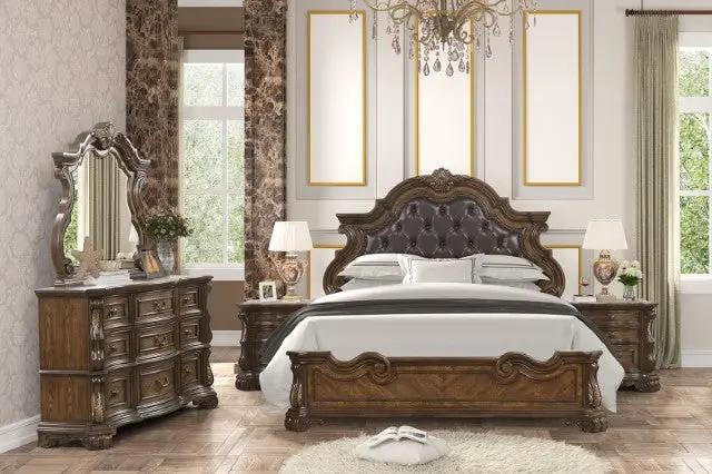 Leovanni - 4 Pc Queen Bedroom Set by Unique Piece Furniture