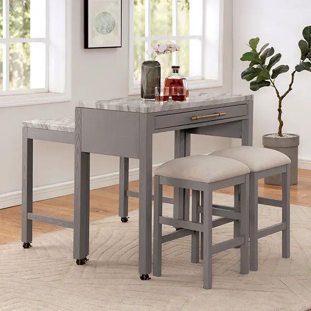 Whitehall - 3 Pc Counter Ht Table Set by Unique Piece Furniture