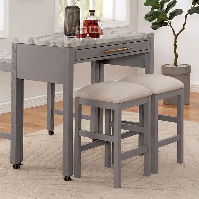 Whitehall - 3 Pc Counter Ht Table Set by Unique Piece Furniture