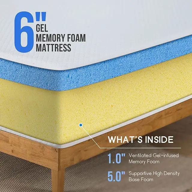 Artemisia - 6" Twin Memory Foam Mattress by Unique Piece Furniture