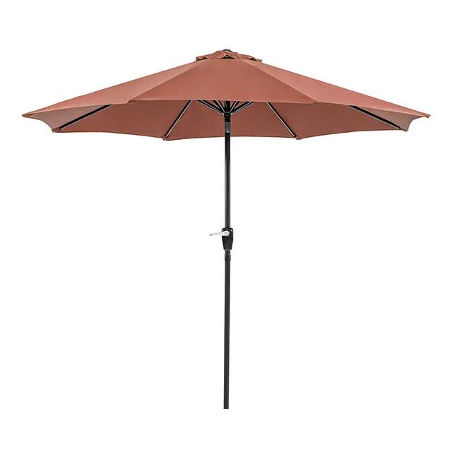 Soli - 9' Outdoor Umbrella w/ Auto Tilt + 21" Round Base by Unique Piece Furniture