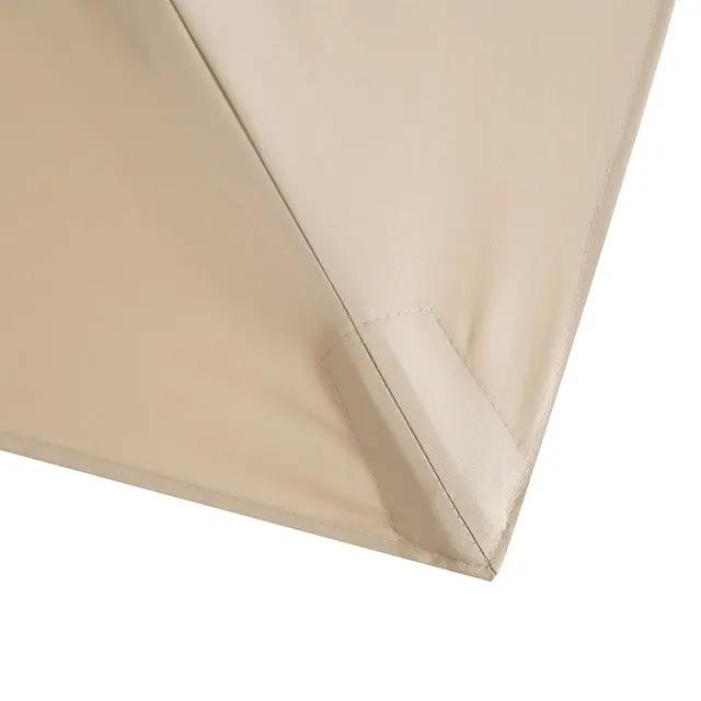Fida - 8 Ft Square Umbrella w/ Double Top + 37" Large Base by Unique Piece Furniture