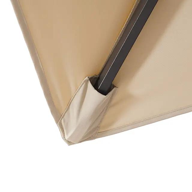 Fida - 8 Ft Square Umbrella w/ Double Top + 37" Large Base by Unique Piece Furniture