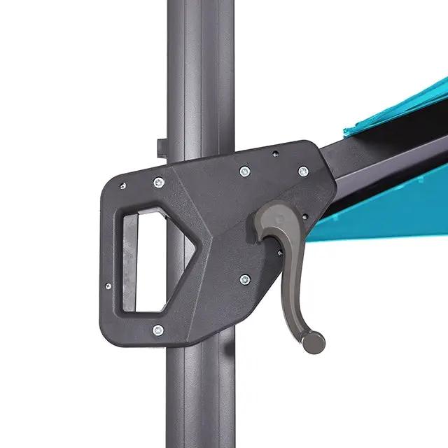 Xico - 8 Ft Square Umbrella w/ Double Top w/ LED Light + 37" Large Base by Unique Piece Furniture